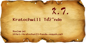 Kratochwill Tünde névjegykártya